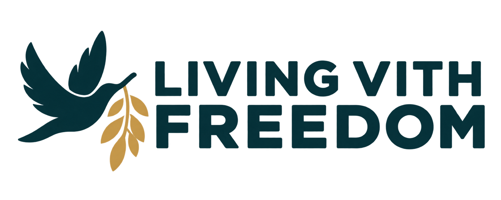 LIVING VITH two-line dove logo