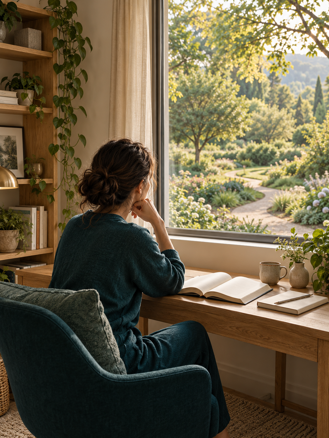 Quiet Patterns by the Garden Window